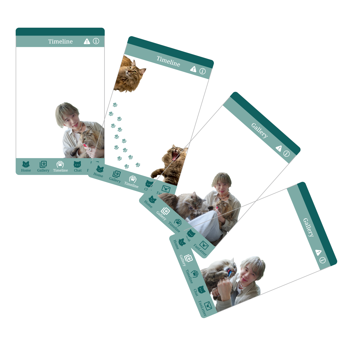 アプリ風クリアカード（ランダム4種）